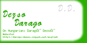 dezso darago business card